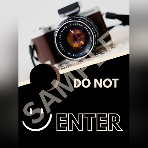 "Smile You're On Camera" and "Do Not Enter" Posters - Picture 2 of 2